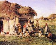 Vladimir Makovsky The Village Children oil on canvas